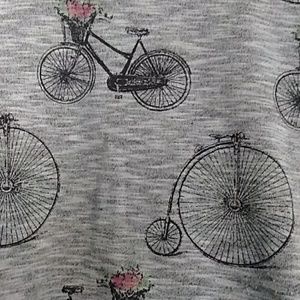 Sporty bikes and florals sweatshirt